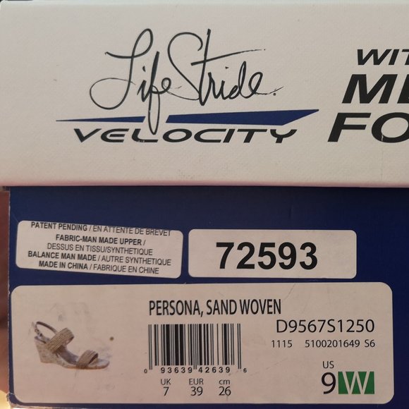 BNIB - Life Stride Velocity Wedge Sandals - PERFECT FOR SUMMER - Picture 3 of 4